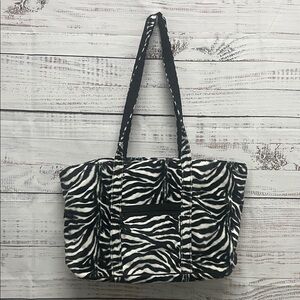 NWOT Market Sample Zebra Fur Print Tote Bag